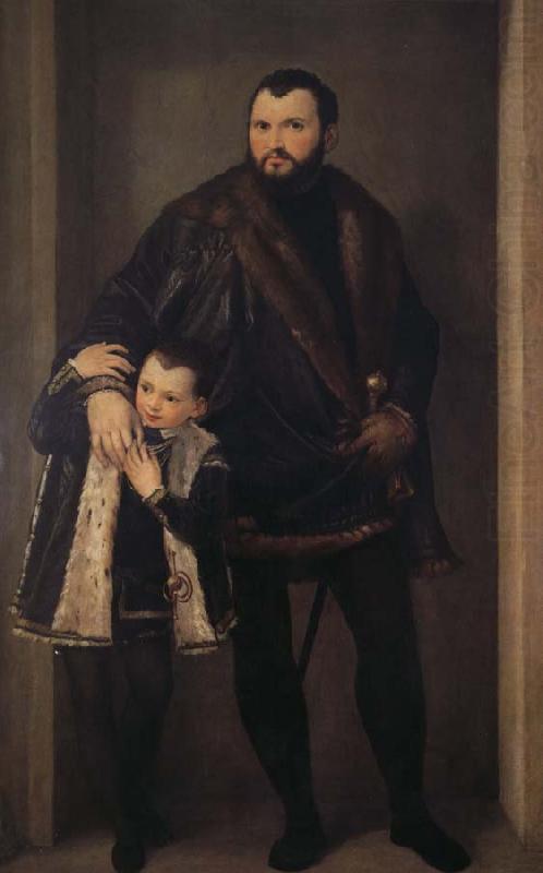 Paolo  Veronese Reaches the Pohl to hold with his son Yadeliyanuo portrait china oil painting image